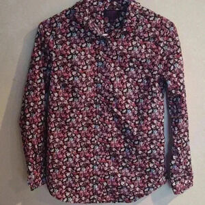 J.Crew Liberty Arts Women's 2 Slim Perfect Sarah‎ floral button down